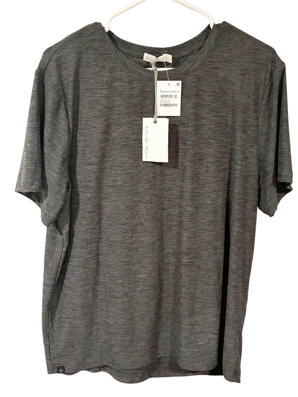 BAREFOOT DREAMS Butterchic Knit Light T-shirt In Olive Branch Grey Size Large